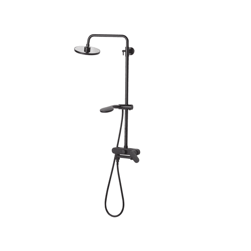 Conjunto de duche com misturadora e chuveiro com efeito chuva GURARA Preto
