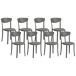 Beliani Silla de comedor VIESTE Beliani Silla de comedor VIESTE Gris Oscuro