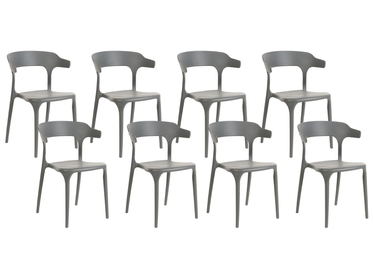 Beliani Silla de comedor GUBBIO Gris