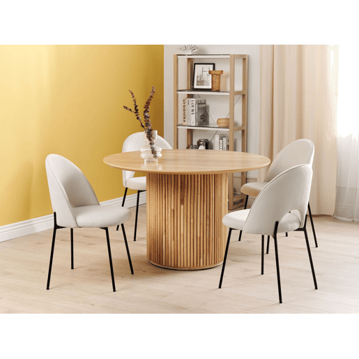 Conjunto de 2 cadeiras de jantar COVELO Creme claro