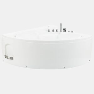 Banheira de hidromassagem de canto com LED PELICAN 2060 x 1650 mm Branco