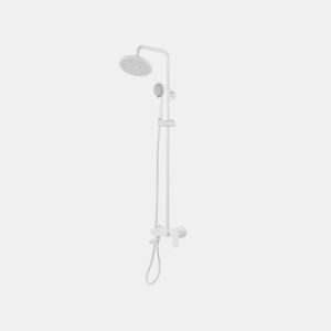 Conjunto de duche com misturadora e chuveiro com efeito chuva GURARA Branco