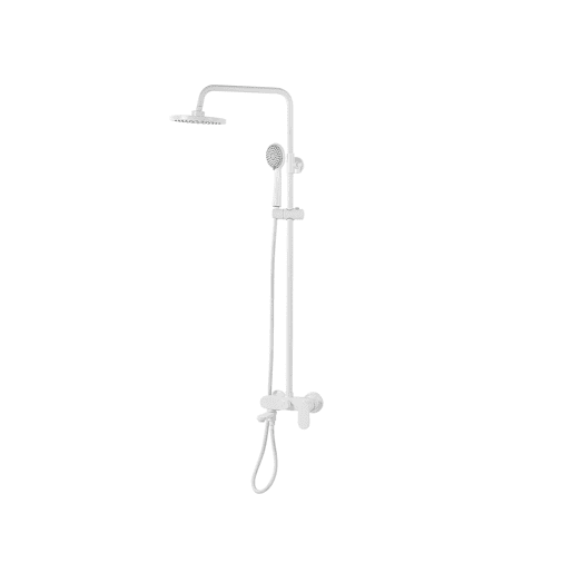 Conjunto de duche com misturadora e chuveiro com efeito chuva GURARA Branco