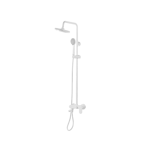 Conjunto de duche com misturadora e chuveiro com efeito chuva GURARA Branco