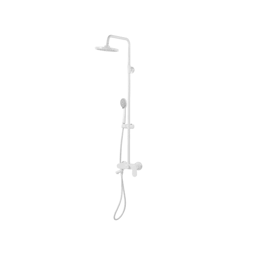 Conjunto de duche com misturadora e chuveiro com efeito chuva GURARA Branco