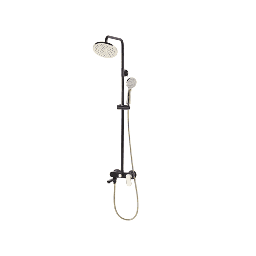 Beliani Conjunto de duche com misturadora e chuveiro com efeito chuva GURARA Beliani Conjunto de duche com misturadora e chuveiro com efeito chuva GURARA