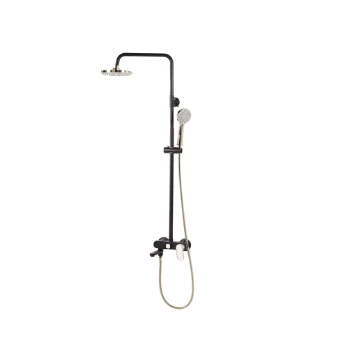 Beliani Conjunto de duche com misturadora e chuveiro com efeito chuva GURARA Beliani Conjunto de duche com misturadora e chuveiro com efeito chuva GURARA