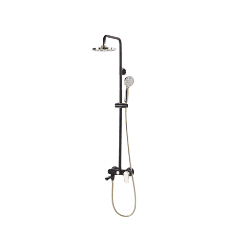 Beliani Conjunto de duche com misturadora e chuveiro com efeito chuva GURARA Beliani Conjunto de duche com misturadora e chuveiro com efeito chuva GURARA