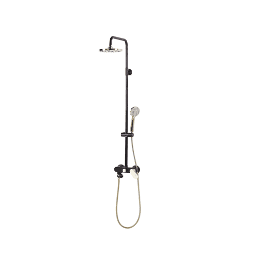Beliani Conjunto de duche com misturadora e chuveiro com efeito chuva GURARA Beliani Conjunto de duche com misturadora e chuveiro com efeito chuva GURARA