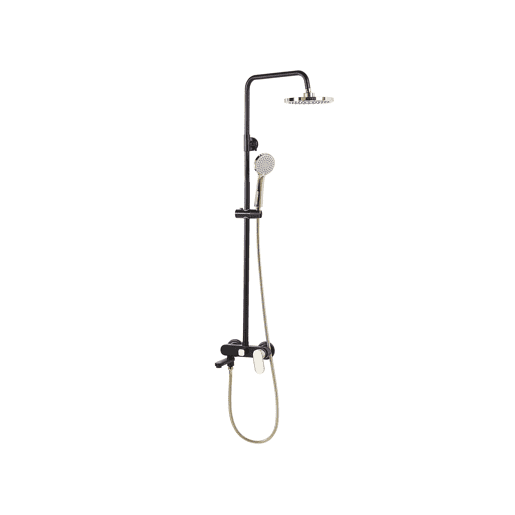 Beliani Conjunto de duche com misturadora e chuveiro com efeito chuva GURARA Beliani Conjunto de duche com misturadora e chuveiro com efeito chuva GURARA