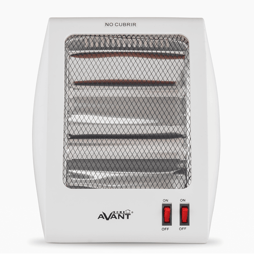 AVANT AV7585 - Fogão Elétrico Quartzo 2 Tubos, 800w. 2 níveis de potência: 400 W - 800 W. Interruptor anti-tombamento, proteção térmica. Cor cinzenta