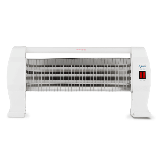 AVANT AV7552 - Fogão Elétrico de Quartzo com 3 Níveis de Potência 400w, 800w e 1200w, 3 Barras de Piso, Interruptor Anti-Tombamento e Proteção Térmica. Cor cinzenta.