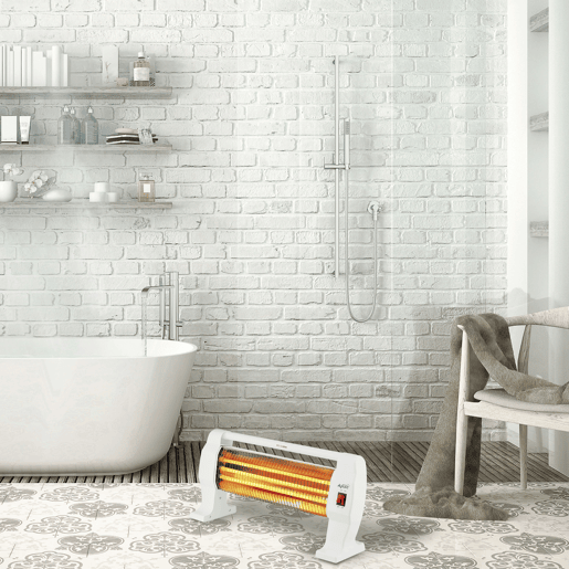 AVANT AV7552 - Fogão Elétrico de Quartzo com 3 Níveis de Potência 400w, 800w e 1200w, 3 Barras de Piso, Interruptor Anti-Tombamento e Proteção Térmica. Cor cinzenta.