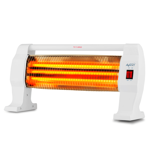 AVANT AV7552 - Fogão Elétrico de Quartzo com 3 Níveis de Potência 400w, 800w e 1200w, 3 Barras de Piso, Interruptor Anti-Tombamento e Proteção Térmica. Cor cinzenta.
