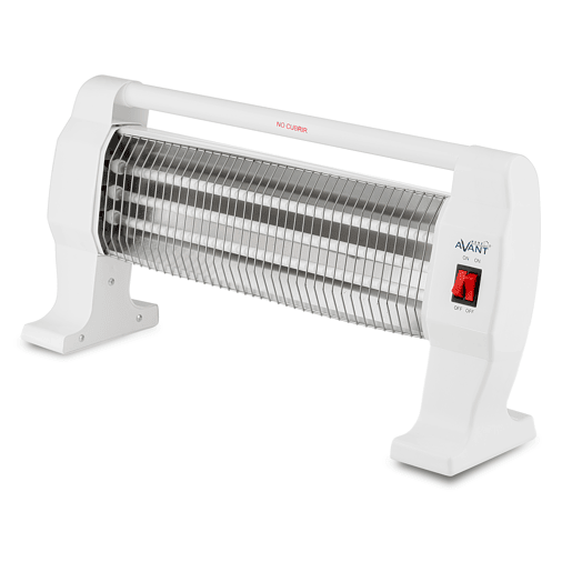 AVANT AV7552 - Fogão Elétrico de Quartzo com 3 Níveis de Potência 400w, 800w e 1200w, 3 Barras de Piso, Interruptor Anti-Tombamento e Proteção Térmica. Cor cinzenta.
