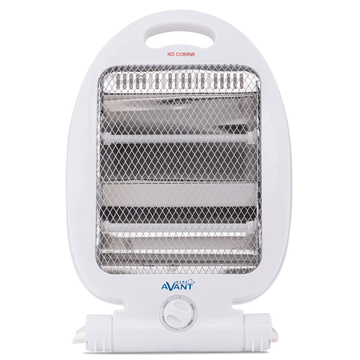AVANT AV7553 - Mini Fogão Elétrico Quartzo com 2 Tubos. 800w com 2 níveis de potência: 400w - 800w. Interruptor anti-tombamento, proteção térmica. Cor branca