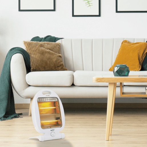 AVANT AV7553 - Mini Fogão Elétrico Quartzo com 2 Tubos. 800w com 2 níveis de potência: 400w - 800w. Interruptor anti-tombamento, proteção térmica. Cor branca