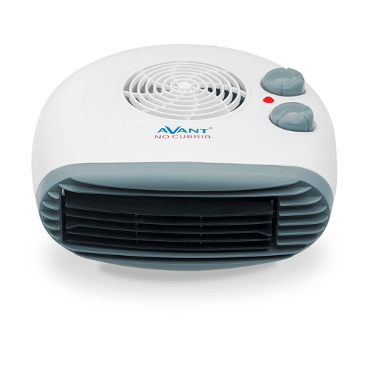 AVANT AV7556 - Aquecedor de ar horizontal de 2.000 W com 2 níveis de potência: 1.000 W - 2.000 W. Função Ventilador, Proteção Térmica. Cor branca
