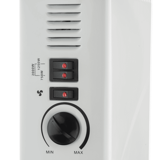 AVANT AV7580 - Convector com Aquecedor de Ar 2000w com 3 Níveis de Potência: 750w - 1250w - 2000w. Termostato ajustável, alças de transporte, proteção contra superaquecimento. Cor cinzenta