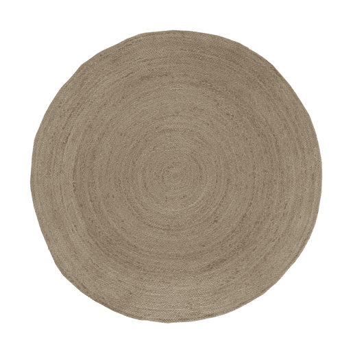 Tapete de juta natural com 120 cm de diâmetro