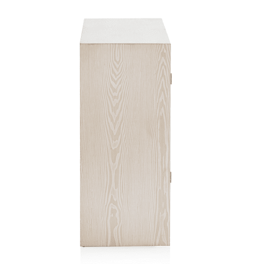 Baú de madeira de freixo branco lavado com 2 portas Baú de madeira de freixo branco lavado com 2 portas