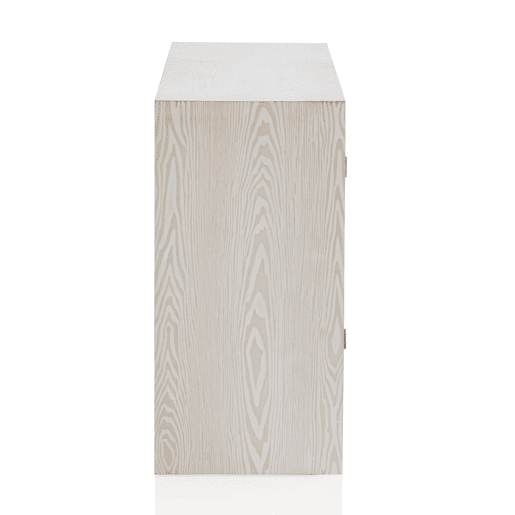 Cômoda de madeira de freixo lavada branca com 1 porta e 3 gavetas Cômoda de madeira de freixo lavada branca com 1 porta e 3 gavetas