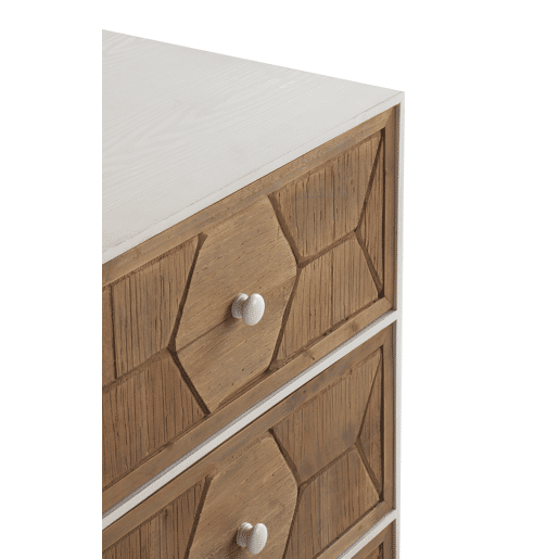 Cômoda de madeira de freixo lavada branca com 1 porta e 3 gavetas Cômoda de madeira de freixo lavada branca com 1 porta e 3 gavetas