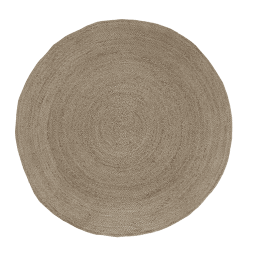 Tapete de juta natural com 150 cm de diâmetro