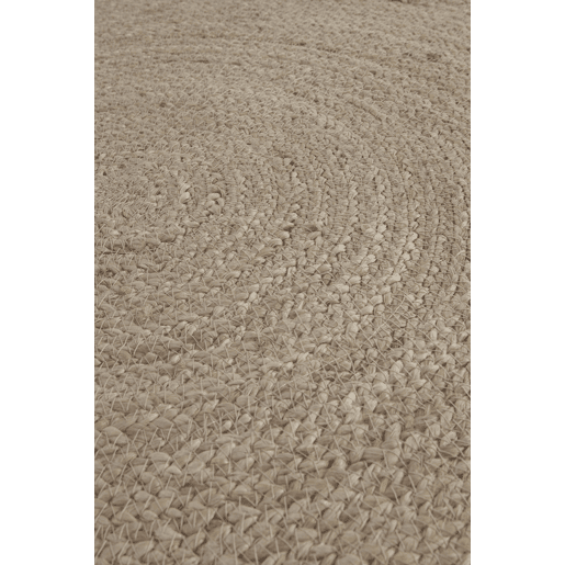 Tapete de juta natural com 150 cm de diâmetro