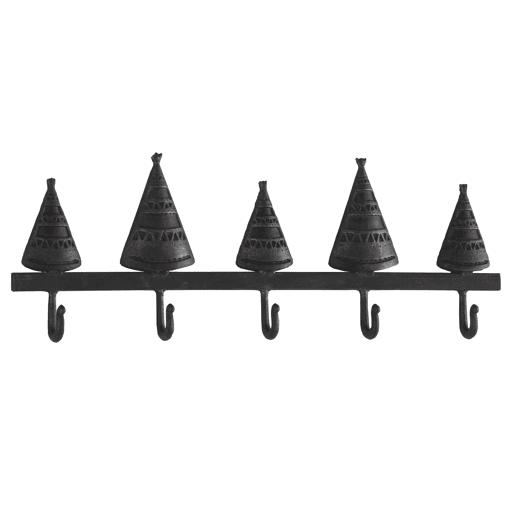 Conjunto 2 cabides de metal 5 ganchos