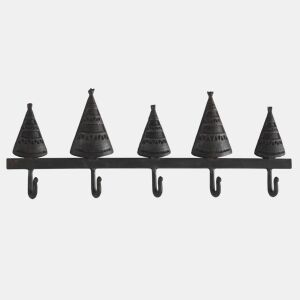Conjunto 2 cabides de metal 5 ganchos