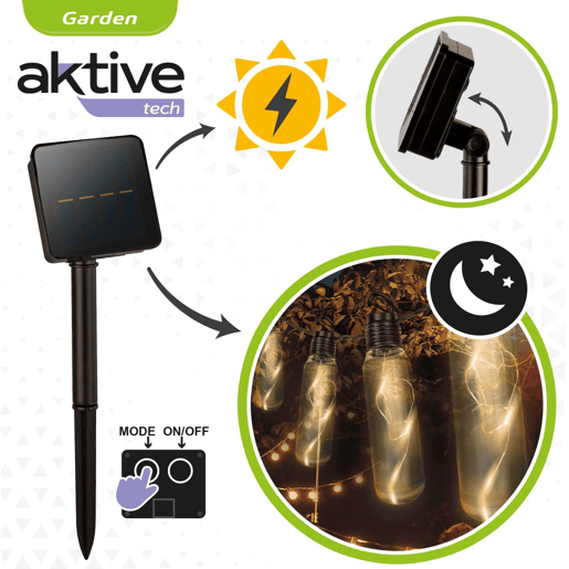 Lâmpada de exterior de LEDs com grinalda Aktive Lâmpada de exterior de LEDs com grinalda Aktive