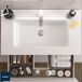 Mueble de baño 2 cajones y 2 huecos - Lavabo integrado 100 Mueble de baño 2 cajones y 2 huecos - Lavabo integrado 100 Blanco