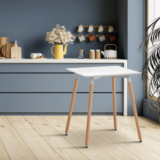 Mesa de Cocina Viborg Madera Blanco 60X60X70 cm