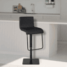 Taburete de bar Limon de piel sintetica Simil cuero Negro 46X39X80 cm