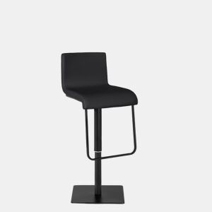 Taburete de bar Limon de piel sintetica Simil cuero Negro 46X39X80 cm