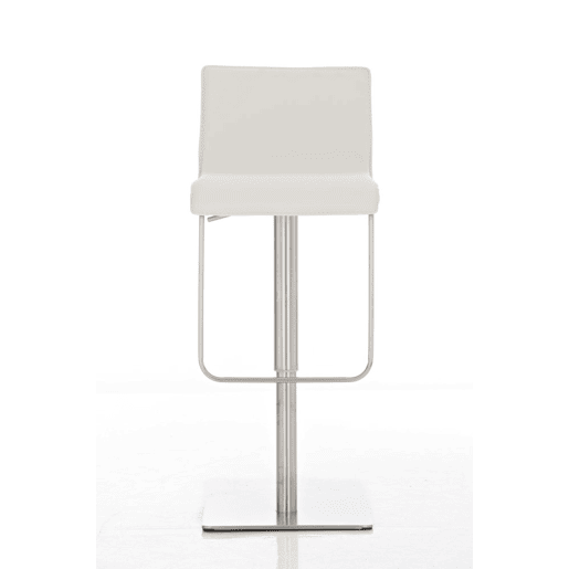 Taburete de bar Limon de piel sintetica Simil cuero Blanco 46X39X80 cm