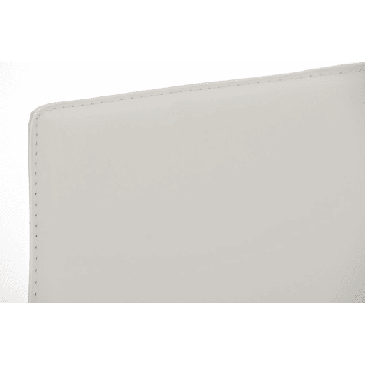 Taburete de bar Limon de piel sintetica Simil cuero Blanco 46X39X80 cm