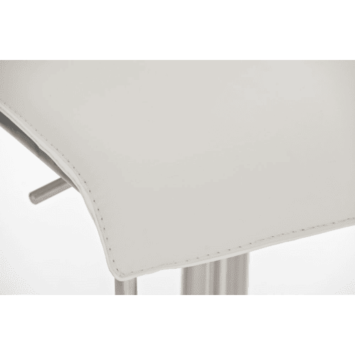Taburete de bar Limon de piel sintetica Simil cuero Blanco 46X39X80 cm