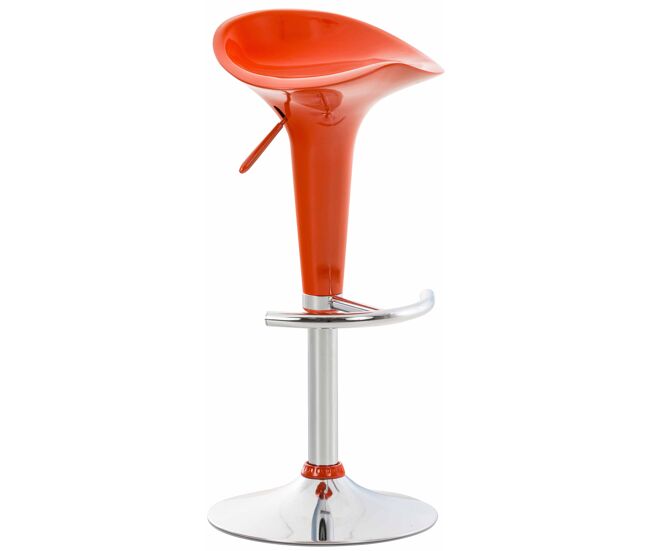 Taburete saddle madera naranja 37x37x87 cm