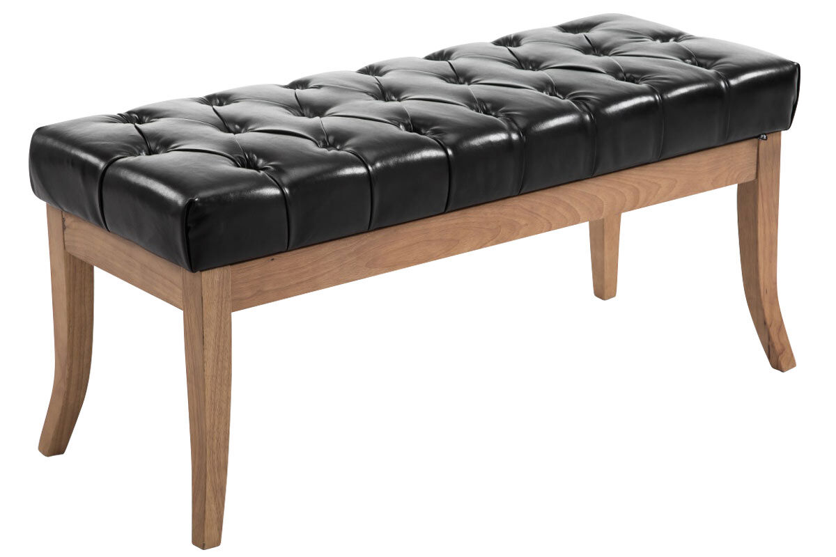 Banco Recibidor Ramses En Madera Clara 100x38 Negro