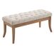 Banco Recibidor Ramses En Tela & Madera Clara 100x38 Banco Recibidor Ramses En Tela & Madera Clara 100x38 Crema