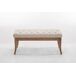 Banco Recibidor Ramses En Tela & Madera Clara 100x38 Banco Recibidor Ramses En Tela & Madera Clara 100x38 Crema