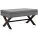 Banco Namaro tapizado en tela con almacenamiento 98x57 Banco Namaro tapizado en tela con almacenamiento 98x57 Gris