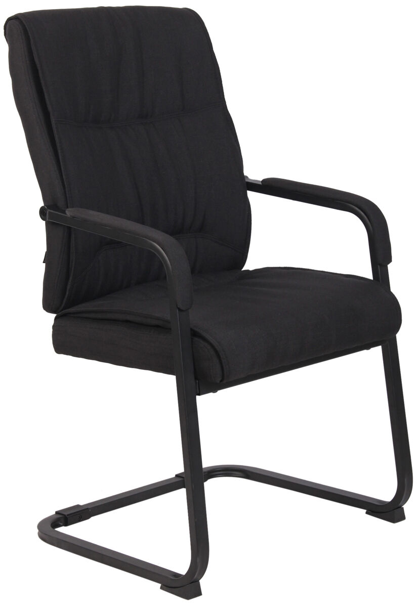 Silla de conferencia anubis en tela negro/negro 65x58x102 cm