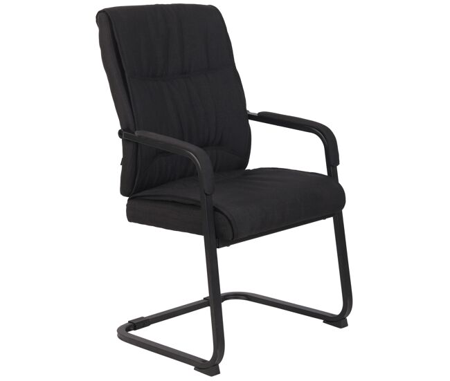 Silla de conferencia anubis en tela negro/negro 65x58x102 cm