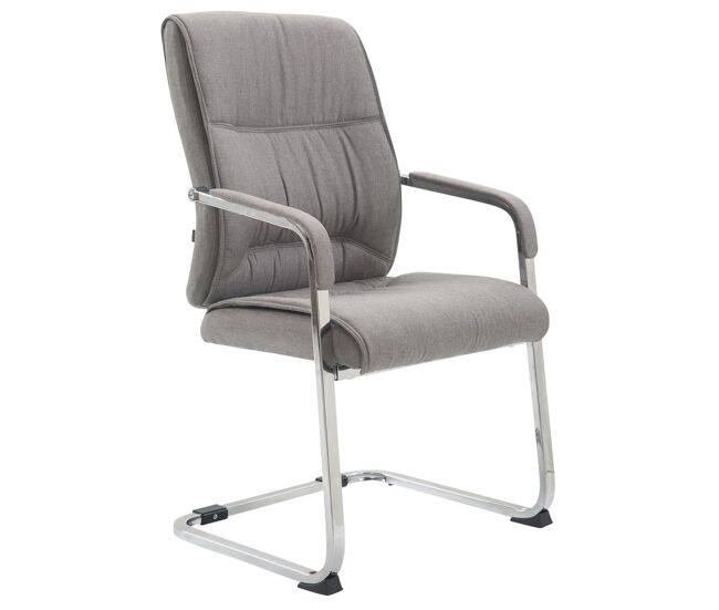 Silla de conferencia anubis en tela gris 65x58x102 cm