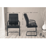 Silla De Conferencia Anubis en polipiel Simil cuero Negronegro 65X58X102 cm