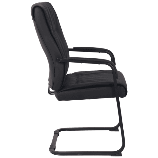 Silla De Conferencia Anubis en polipiel Simil cuero Negronegro 65X58X102 cm