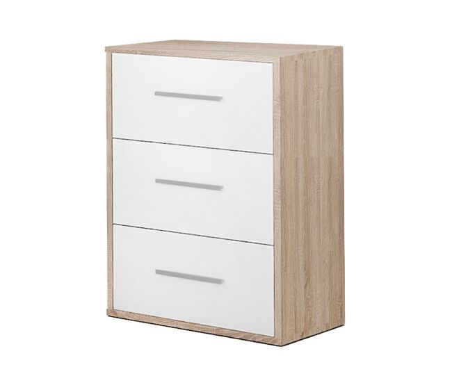 Mesita 3 cajones - 61x40x28 cambrian-blanco